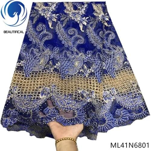 BEAUTIFICAL embroidery african lace 2019 wedding party dresses laces for women nigerian tulle lace ML41N68