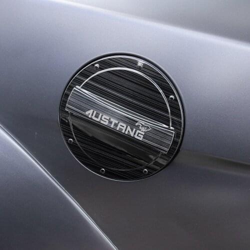 Car Stainless Steel Fuel Tank Cap Modified Decorative Cover Exterior Modification Accessories for 15-20 Ford Mustang
