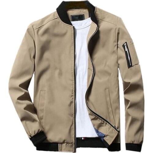 Hot Sale Spring Jacket Men Zipper O-Neck Bomber Jackets Male Streetwear Hip Hop Slim Fit Jacket 5XL 6XL Mens Casual Coats
