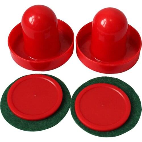 New Mini Air Hockey 65mm Goalies 50mm Pucks Felt Pusher Set CN Seller
