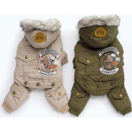 Clothes For Small Dogs Autumn Winter Warm Puppy Pet Dog Coat Jacket Fashion Hooded Chihuahua Yorkie Jumpsuits Clothing For Dogs