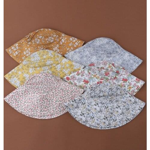 2021 New Summer Baby Sun Hat Boys Cap Children Panama Unisex Beach Girls Bucket Hats Floral Vintage Infant Caps UV Protection