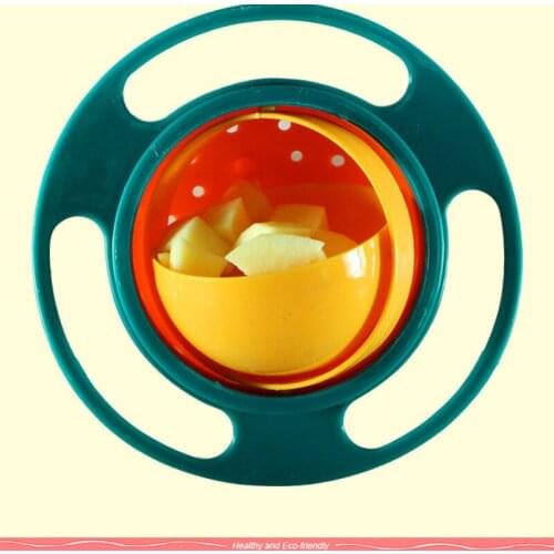 NewBaby Kids Plastic Gyro 360 Rotate Spill-Proof Bowl Dishes Factory Price Creative Fantastic and Practical UFO Gyroscope