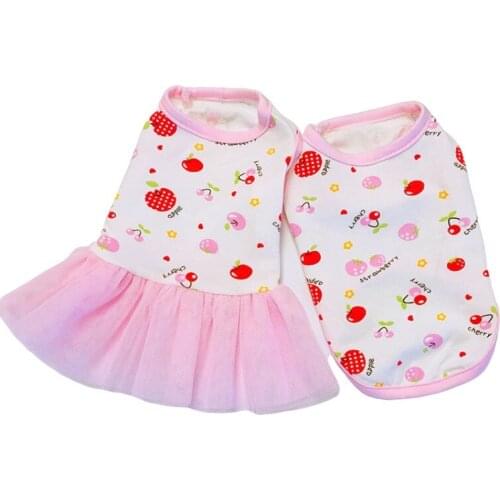 Couple Dog Clothes Vest Dress Spring Summer Dog Clothing Skirt Cat Pomeranian Yorkie maltese Poodle Bichon Schnauzer Clothing