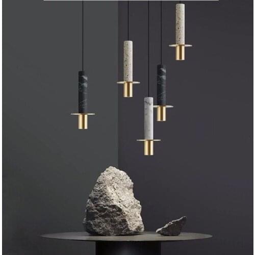 Nordic Bedroom Bedside Lamp Red Ins Chandelier Light Post-modern Marble Island Light Living Room Pendant Lamparas De Techo