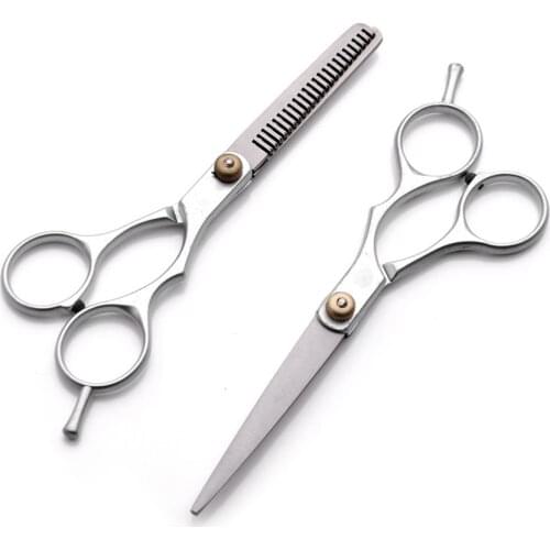 Professional Hair Scissors Stainless Steel 6.0/5.5 Inch Cutting/Thinning Scissors Hair Cutting Hairdressing Scissor Haircut Tool