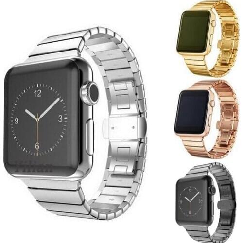 Series 6/5/4/3/2/1 Butterfly clasp Lock Link loop band for Apple Watch band link bracelet strap 38/40mm 42/44mm for iwatch SE