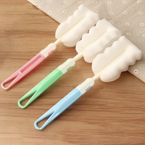 Long Handle Tea Cup Brush Non-toxic Detachable Sponge Glass Cup Cleaning Brush Household Wash Brush Cleaning Tool