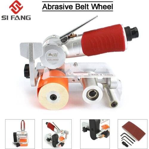 Air Belt Sander Air Angle Grinding Machine Sanding Machine with Sanding Belts for Air Compressor Sanding Polishing 60*50mm