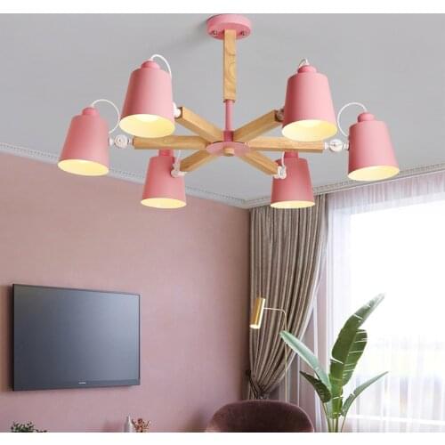 Pendant Lights Modern Wood Pendant Lamp Nordic Light For Cafe Restaurant Bedroom Hanglamp Kitchen Colorful Suspension Luminaire