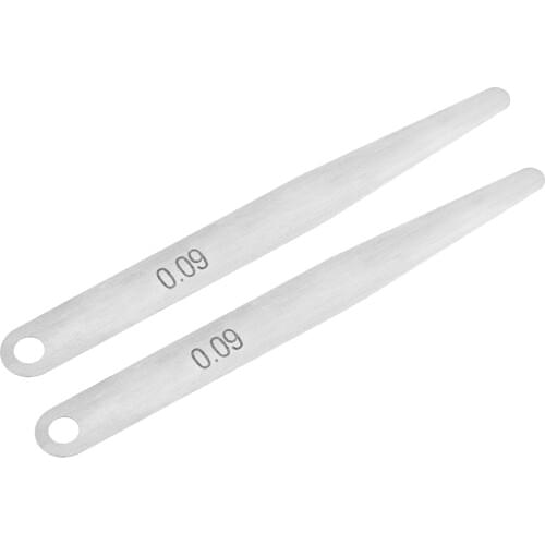 Uxcell 2pcs Thickness Feeler Gauge 0.09mm Stainless Steel Measuring Tools for Gap Width for Designers Engineers and Mechanic