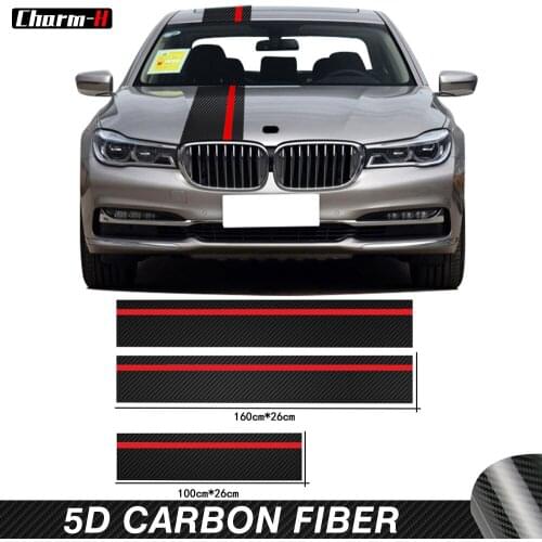 5D Carbon Fiber Vinyl Car Hood Bonnet Roof Rear Trim for BMW 7 Series G11 G12