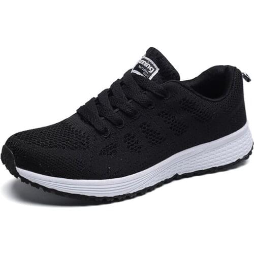 Couples Women Sneakers Running Shoes Outdoor Sports Shoes Breathable Mesh Comfort Jogging Mesh Shoes Air Cushion Lace Up Ladies