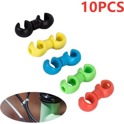 10PCS/Set Bicycle Brake Cable Clips S Style Buckle Clip Derailleur Shifter Line Clasps For MTB Bike Bicycle Accessories