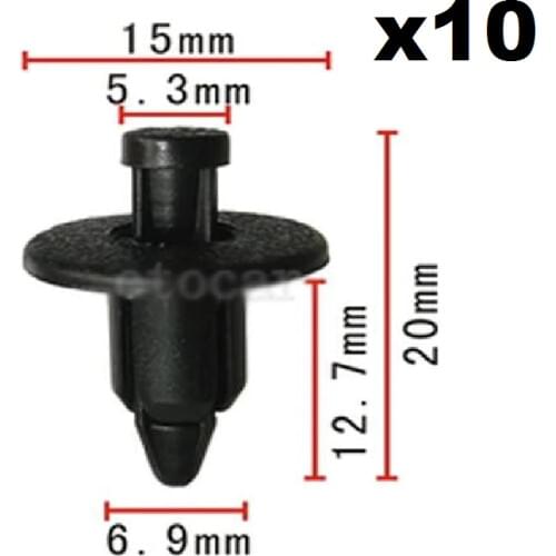 10pcs Fastener Push-Type Trim Retainer Clip Fits For Toyota MR2 / Celica For FGM For Chevrolet Equinox / Metro / S10 90467-07041
