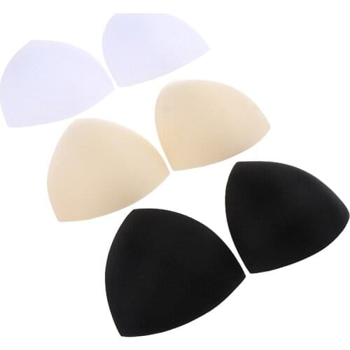 2pcs Swimsuit Padding Inserts Women Clothes Accessories Foam Triangle Sponge Pads Chest Cups Breast Bra Bikini Inserts Chest Pad