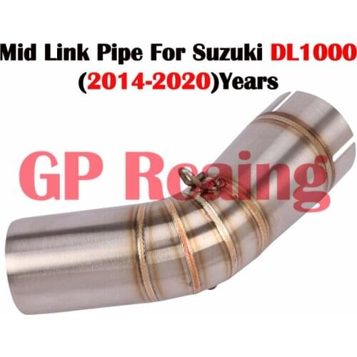 2020 For Suzuki DL1000 14-19 Motorcycle 51mm Exhaust Escape Modified Middle Tube Link Pipe escapamento de moto Without Muffller