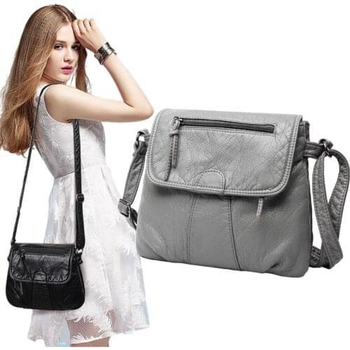 2021 Brand Designer Women Messenger Bags Crossbody Soft PU Leather Shoulder Bag High Quality Fashion Female Bags Handbags Purses