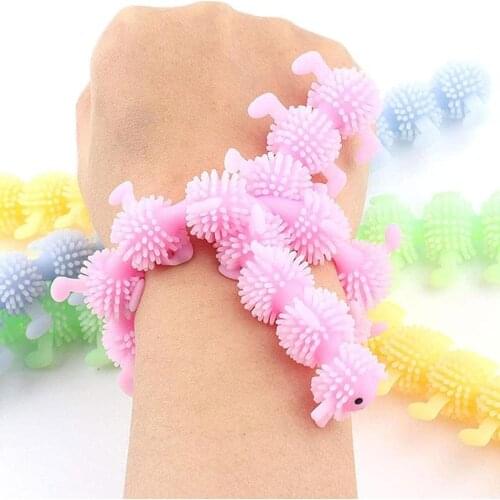 2021 new 16-section luminous caterpillar stretching venting decompression healing toy