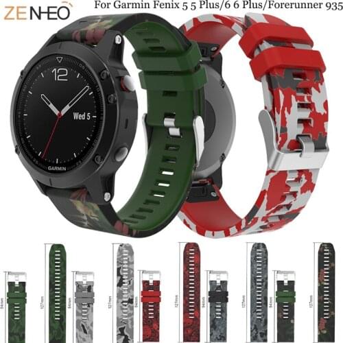 22mm Original Silicone Sport Watchband Replacement for Garmin Fenix 5 5Plus 6 6 plus Forerunner 935 Easy Fit Quick Release band