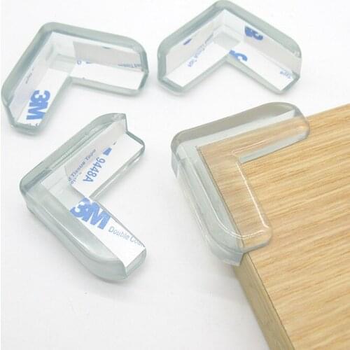4Pcs/set Baby Safety L Shape Transparent Protector Cover Table Corner Guards Children Protection Furnitures Edge Corner Guards