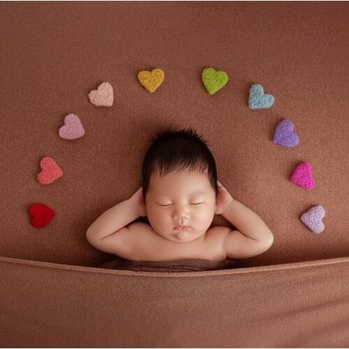 5Pcs/Set DIY Handmade Baby Wool Felt Rainbow Stars Love Heart Home Party Decorations Newborn Infant Photography Props