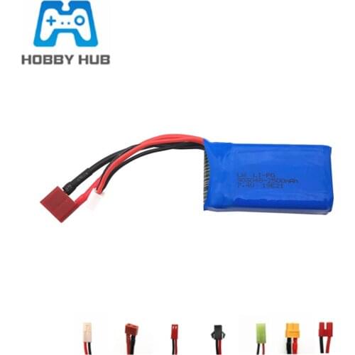 7.4v 2500mAh Lipo Battery for WLtoys 144001 A959-B A969-B A979-B K929B RC Car Parts 7.4 V 903048 Toys Battery