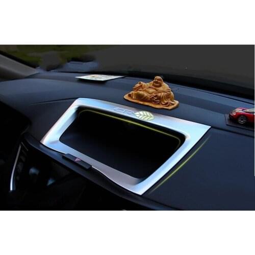 ABS Chrome Car Interior Navigation Control Panel Decorative Frame Cover Trim For Honda CR-V CR V 2012-2015 Car Styling