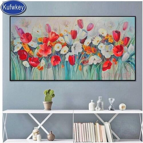 5D DIY Full Square Round Drill diamond painting Poppy Flowers painting mosaic embroidery still life home decoration Big size