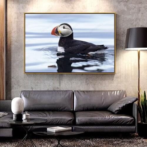 Artcozy Oil Canvas Painting puffin For Home Decoration Wall Art