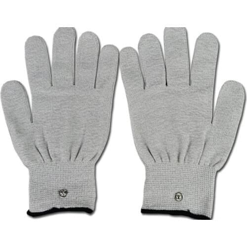 Free shipping silver conductive fiber tens/ems gloves electrotherapy/facial conductive tens sock face massager gloves socks