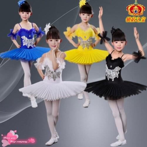 Childrens New Ballet Skirt Girls Dancing Costume Dance Kids Fashion Swan Lake Princess Dress Girls Ballet Costumes B-5646