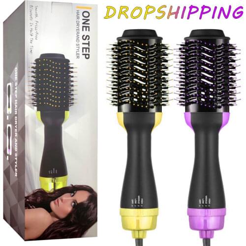Vip Link Hair Dryer Volumizer Salon Hot Heat Air Comb Paddle Styling Brush Negative Ion Generator 3 4 in 1 Straightener Curling