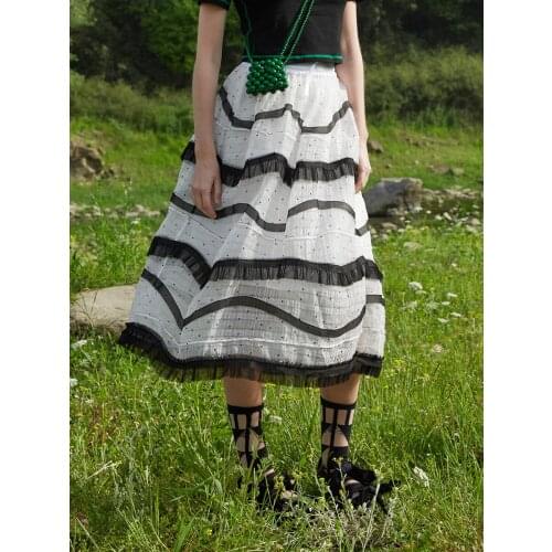 IRINACH415 Spring Summer 2021 Original Design New Arrivals Women Long Polka Dot Skirt