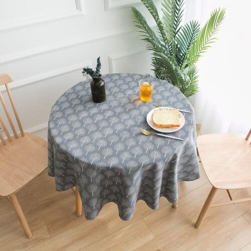 150cm Round Tablecloth Family Party Desktop Decoration Cover Geometric Printed Table Cloth