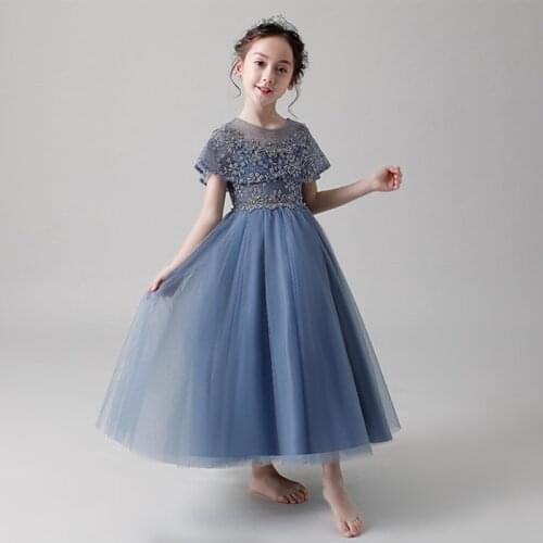 1 - 12 year baby girls summer princess Beauty pageant fairy dress Kids fancy party dress beauty Cosplay costume girls ball gown
