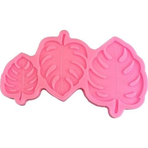Leaf Silicone Mold 3-Cavities Reusable DIY Fondant Mold Creative Cake Decoration Mold For For Cocina Baking Tools