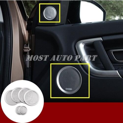 Metal Car Door Speaker Cover Trim 6pcs For Land Rover Discovery Sport 2015-2018 Car Decoration Car Accesories Interior