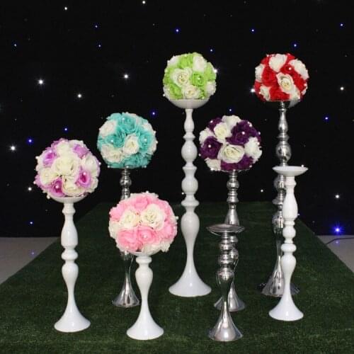New Metal Candlesticks Flower Vases Candle Holders Wedding Table Centerpieces Candelabra Pillar Stands Party Decor Road Lead