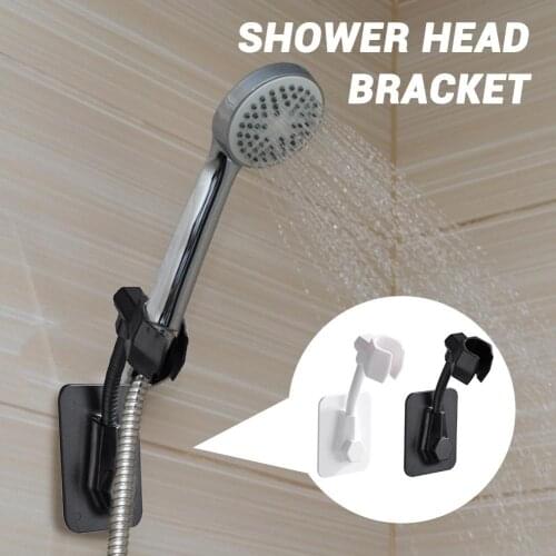 New Adjustable Bathroom Powerful Suction Cup Shower Head Holder Plastic Vacuum Wall Mount Shower Movable Bracket Fixed Bracket