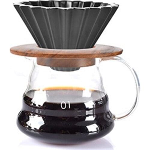 ROKENE Coffee Drip Filter 1-2Cups Permanent Pour Over Coffee Maker with Separate Stand Ceramic Coffee Dripper Engine
