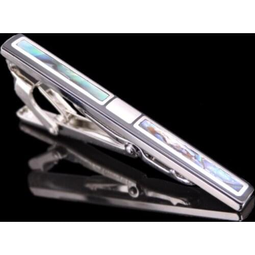 Shell tie clip luxury mens business shirt blue classic tie clip French Wedding Shirt Tie Clip