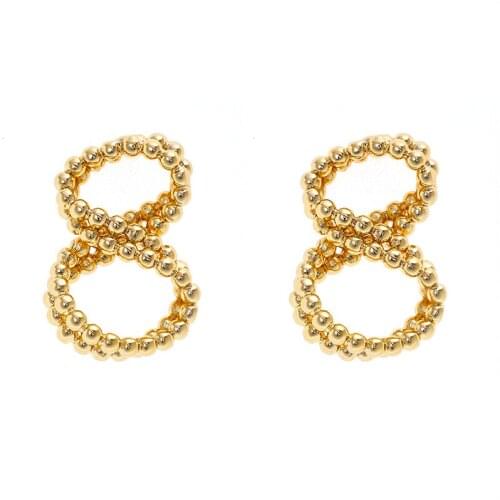 Jaeeyin 2020 Trendy Stud Figure 8 Baroque Earrings Twist Chain Unusual Minimalist Punk Geometric New Arrivals Unisex Jewelry
