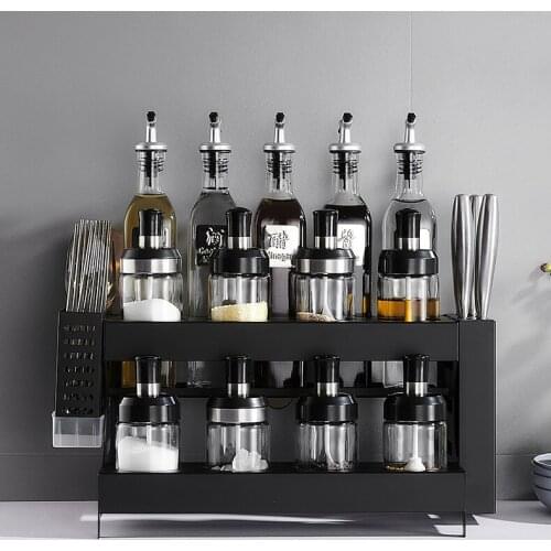 Glass Creative Seasoning Jar Salt and Sugar Luxury Oil and Vinegar Bottles Pepper Spice Rack Organizer Especiero Kitchen Tools 5