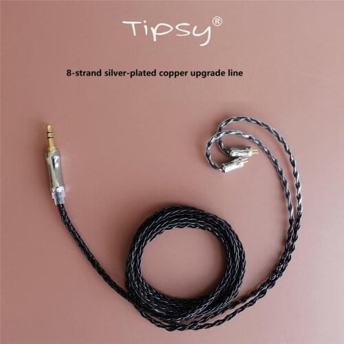 TIPSY TC-8C 8-strand silver-plated copper upgrade line 2pin 0.78mm plug