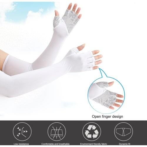 Cycling Sleeve Outdoor Sports Arm Sleeve Ice Fabric Breathable UV Protection Running Arm Sleeves Fitness Elbow Pad Arm Warmers