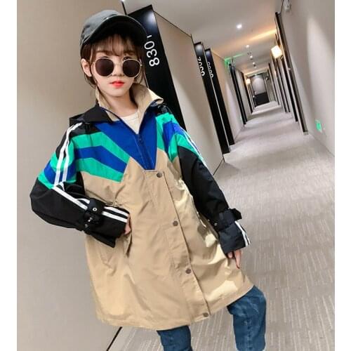 2021 Windbreaker Children Spring Autumn Coats Girls Boys Jackets Top Sports Outfits Toddler Teenage Children High Quality