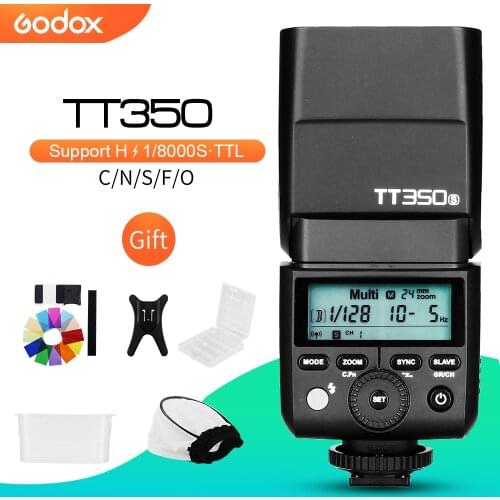 Godox TT350C TT350N TT350S TT350F TT350O Mini Speedlite GN36 TTL HSS Camera Flash for Canon Nikon Sony Fuji Olympus DSLR