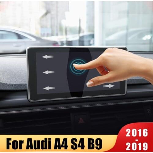 For Audi A4 B9 S4 2016-2019 Tempered Glass Car Navigation Dashboard Monitor Screen Protector Film Sticker Interior Accessories