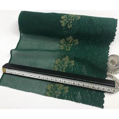 5 Meters 22CM Width Venice Flower Fancy Elastic Green Lace Patch Trim Ribbon Lace Gorgeous Embroidery Lace Trim
